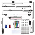 thumbnail image 3 of Tomshoo Lámpara de automóviles, lámpara de lámpara de motor Aplicación Suv Off Atv Utv 24 Clave Road Led Suv Atv Con Función Clave Sync App Bt Led 8pcs, 3 of 8