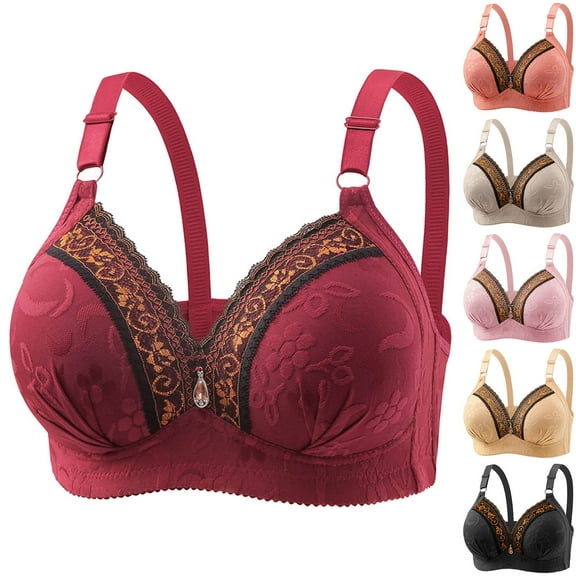Utoimkio High Support Wireless Bras for Women Full Coverage Comfort Breathable Push Up Bras for Women No Underwire Everyday Bras