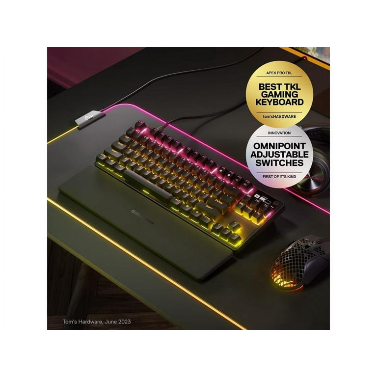 SteelSeries Apex Pro TKL HyperMagnetic Gaming Keyboard - World's