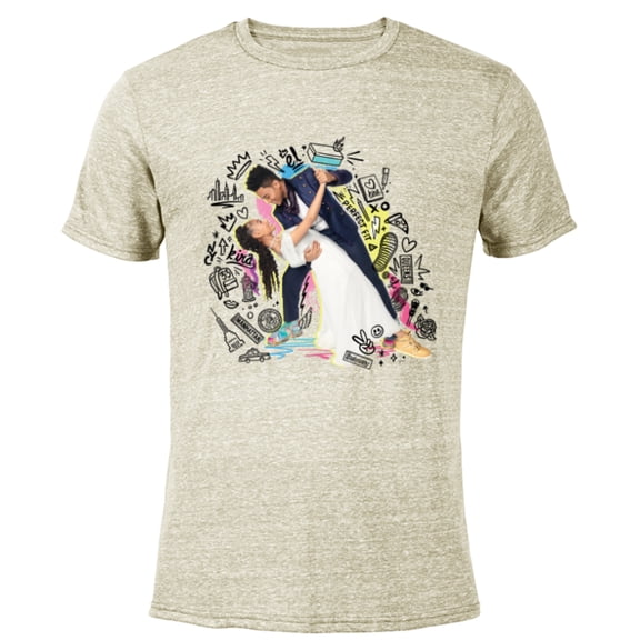 Disney Sneakerella El and Kira Dance - Short Sleeve Blended T-Shirt for Adults - Customized-Yellow