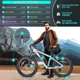 thumbnail image 6 of Gocio 26" 4.0 Fat Tire Electric Bike for Adults, Peak 1000W Motor, 48V 13Ah Battery, Lightweight Aluminum Alloy Frame, Max 22Mph Electric Mountain Bike Beach Snow Ebike for Men UL2849 Certified, 6 of 13
