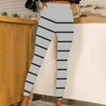 thumbnail image 2 of WREESH Women's Stretch Striped Yoga Pants with High Waist for Daily Fitness Running Gym Sports Activities Gray, 2 of 5