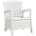 thumbnail image 1 of Suncast Éléments BMCC1800W Résine Chaise Club Design en Osier avec Rangement, Blanc, 1 of 5