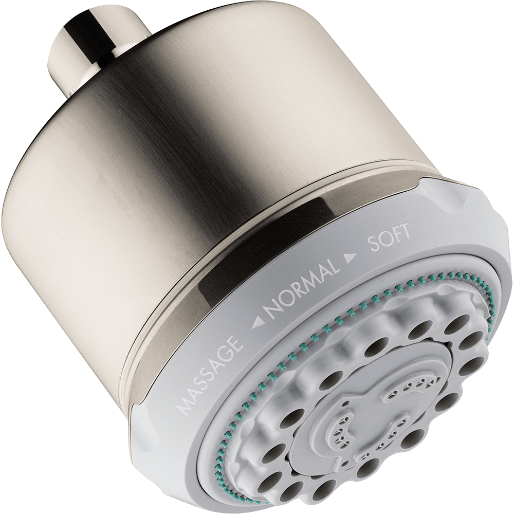 Hansgrohe Clubmaster Showerhead 3Jet, 2.5 GPM in Brushed Nickel
