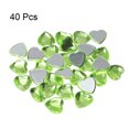 thumbnail image 3 of Unique Bargains 40 Pcs Acrylic Flat Back Rhinestones 20mm/0.8 Inch Heart Artificial Gemstone for Crafts Jewelry Making Light Green, 3 of 7