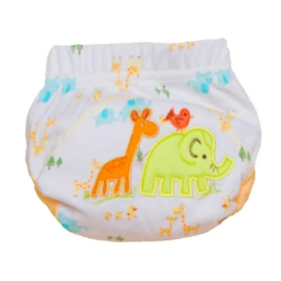 EnJoCho Reusable Cotton Training Underwear for Toddlers 12M-3T, Eco-Friendly Cloth Washable Nappies with Snug Fit & Leak-Proof Layers - Unisex Potty Learning Pants