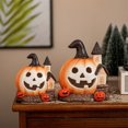 thumbnail image 4 of Halloween Pumpkin Desktop Ornament Resin Figurine for Holiday Party Scary Display, 4 of 5