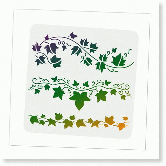 Ivy Leaf Wall Border Stencil - Reusable DIY Vine Drawing for Painting on Wood, Paper, Fabric, Floor & Wall