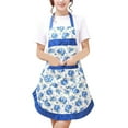 thumbnail image 2 of Aprons for Women with Pockets, Waterproof Apron Kitchen Gardening Apron Floral Aprons for Cooking, Baking, 2 of 3