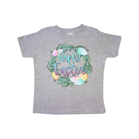 

Inktastic Happy Easter Pastel Egg Wreath with Laurels Gift Toddler Boy or Toddler Girl T-Shirt