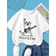 thumbnail image 1 of Girls' Rockstar Cat Guitar Graphic T-Shirt - 100% Cotton Stretch, Breathable Summer Casual Tee with Round Neck, Machine Washable for Youngsters 8-14 Years, Guitar T Shirt, 1 of 6