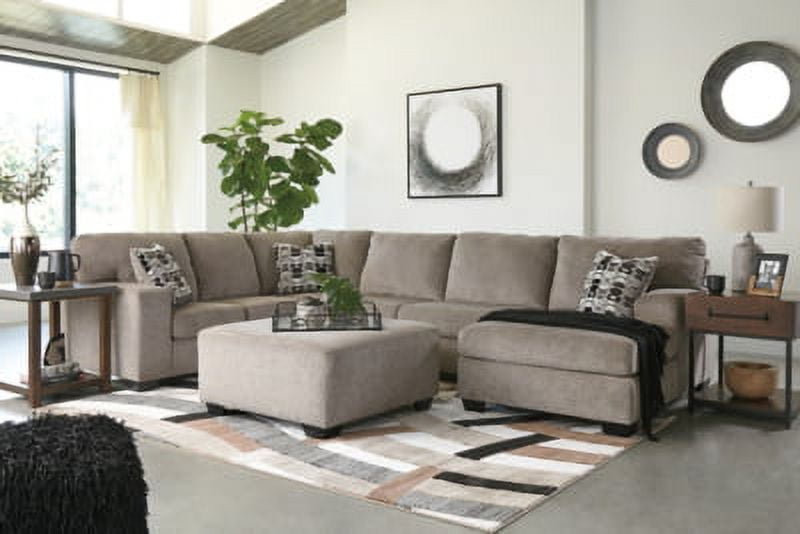 Signature Design by Ashley Contemporary Ballinasloe Oversized Ottoman Chenille Platinum
