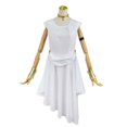 thumbnail image 4 of Disfraz de Cosplay de Anime de fantasía para mujer adulta, Cosplay de flamenco, vestido blanco, collar, ropa de Roleplay de Halloween, 4 of 5