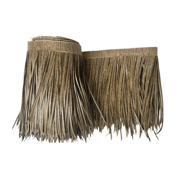 Techumbre,Decoración de cerca de techo con césped sintético,Techo de paja ignífugo Bar Hut,Rollo de paja artificial ignífugo para jardín y patio,Manualidades para hacer techos 100cmx50cm