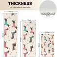 thumbnail image 4 of Colorful Funny Dachshund Kitchen Rugs Sets Of 3,Kitchen Runner Rugs Non Skid Washable,Decorative Kitchen Floor Mats for Kitchen,Sink,Laundry,17"x30"+ 17"x47" + 17"x59", 4 of 6