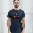 thumbnail image 3 of Tee Hunt Dj Kitty T-shirt Rainbow Cat Funny Animal Lovers Music Men's Tee, Navy Blue, Medium, 3 of 5
