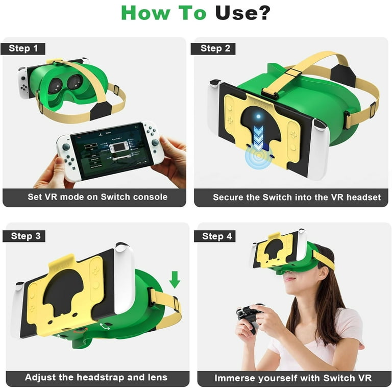 Wiher 3D VR Headset for Nintendo Switch & OLED, Adjustable