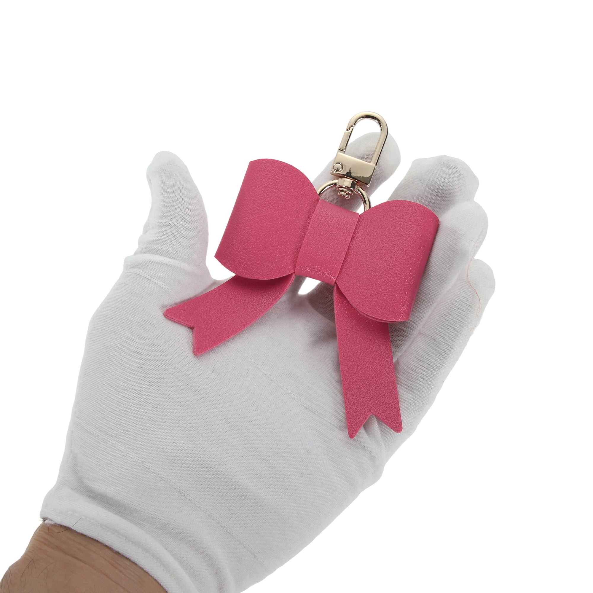 Unique Bargains Colorful Bow Handbag Charms for Gifts And Accessories Rose Red