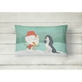 thumbnail image 2 of English Springer Spaniel Snowman Christmas Canvas Fabric Decorative Pillow CK2073PW1216, 2 of 3