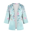 thumbnail image 4 of Amzcrzy Cardigans pour Femmes Mode Décontractée Imprimée Chemise Cardigan Manches 3/4 Hauts Amples et Décontractés Vestes Cardigan pour Femmes Hauts à Manches Longues Veste Vêtements pour Femmes, 4 of 4