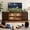 Walnut, variant on GUNAITO TV Stand for TVs up to 75", Big TV Stand for Living Room with 4 Drawers and LED Lights, Entertainment Center with Storage, Walnut