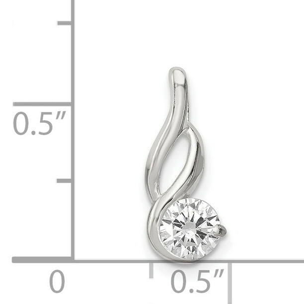 Silver cubic zirconia pendant deals