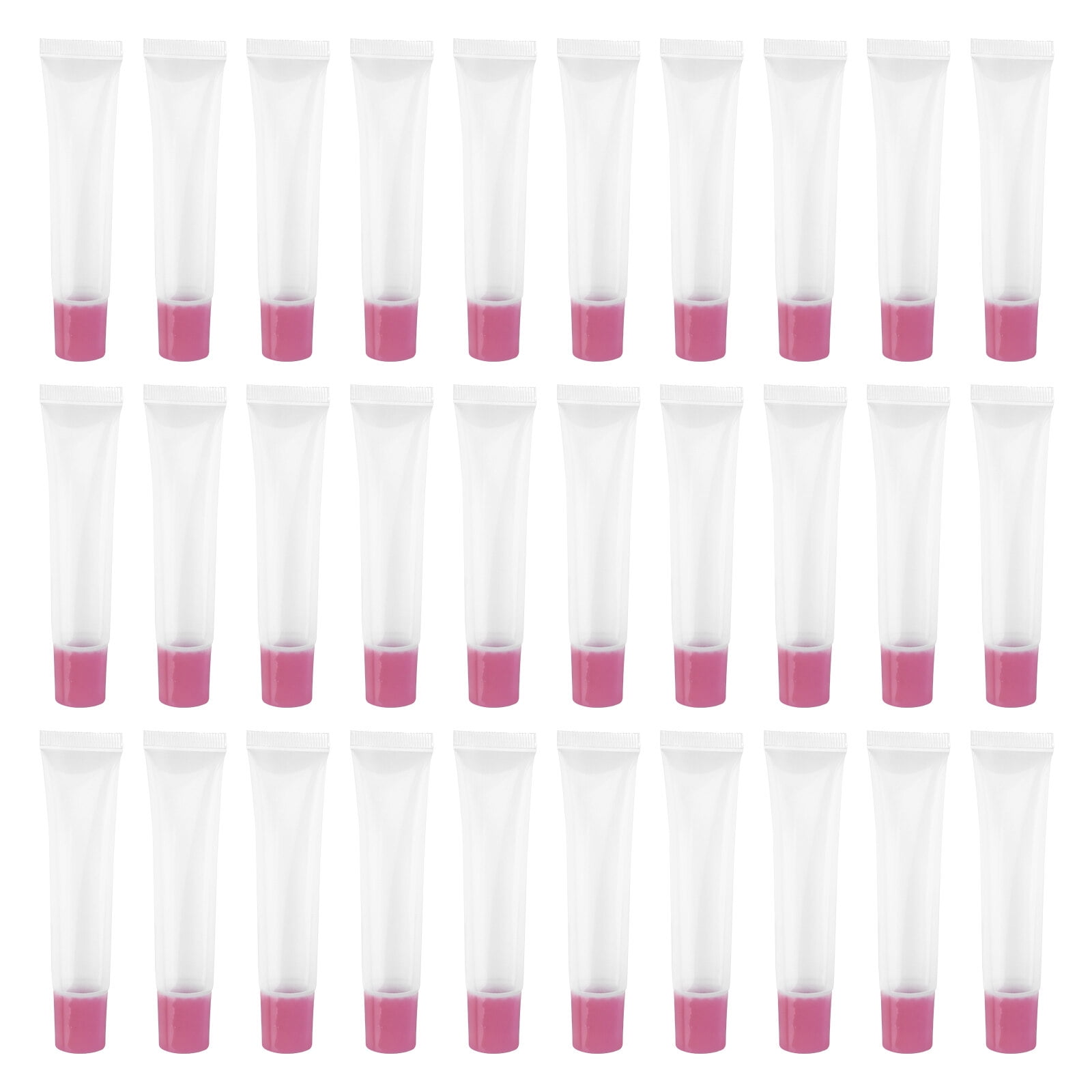 Lip balms tube 50pcs 15ml Plastic Empty Squeeze Tubes Clear Lip Gloss