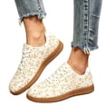 thumbnail image 2 of Willtoo Womens Floral Print Sneakers Casual Lace‑Up Retro Trainer Shoes Lightweight Fashion Flats for Daily Outings, 2 of 6
