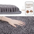 thumbnail image 2 of Alfombra de baño LOCHAS Luxury Shaggy de 60 x 120 cm, color gris, 2 of 6