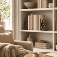 thumbnail image 4 of 2Pcs Decorative Bookend with Stick Figure, Metal Stickman Bookend, Decorative Book Support for Office School Library and Book Lover Decor, 4 of 10