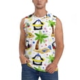 thumbnail image 6 of Daiia Penguins On The Beach Printed Men's Tank Tops,Casual Soft Sleeveless Gym Muscle Shirts Bodybuilding Tee-X-Large, 6 of 8