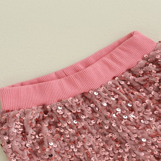 Girls Sequins Pants Kids Elastic Waistband Sparkling Bell Bottom Pants for Party School Shows Walmart