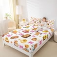 thumbnail image 3 of Erosebridal Cartoon Capybara Kid Full Size Sheets, Pink Princess Bowknot Bed Sheets, 4pcs, 3 of 5