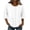 White, variant on Turilly Women's Casual Cotton Linen 3/4 Sleeve Button Up T-Shirts Solid Color Loose Fit Open Front Top with Pockets