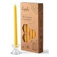 thumbnail image 4 of Hyoola, 10 inch Handmade All Natural Beeswax Unscented Taper Candles - Yellow - 10 Hour (12 Pack), 4 of 6