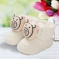 thumbnail image 5 of Generic Clearance Shoes for Girls Baby Boys Cotton Booties Winter Warm Slippers Toddler Non Slip Ankle Boots House Socks Shoes for Casual Breathable Shoe ﻿(6-12 Months,White), 5 of 9