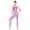 Lavender, variant on Women's Applique Gymnastic Unitard Figure Skating Jumpsuit Asymmetric Shoulders Ballerina Leotard Lavender S