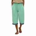 thumbnail image 6 of Workout Casual Pants for Women Linen Pants Summer Wide Leg Pants Elastic Waist Pants High Waisted Pants Casual Beach Trousers Pants Xl, 6 of 6