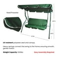 thumbnail image 4 of Northlight 3-Seater Outdoor Patio Swing with Adjustable Canopy - Green, 4 of 4