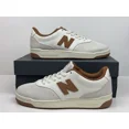 thumbnail image 1 of New Balance LifeStyle BB80 Sneakers Men’s Size 8 White/Brown BB80WB1, 1 of 5