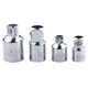 thumbnail image 1 of Paquete de 4, 1/4, 3/8, 1/2, de convertidor de adaptador de llave de accionamiento, entusiastas del bricolaje Plata Gloria Adaptador de enchufe de grado de impacto, 1 of 9