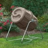 Suncast 6.5 Cubic Foot Tumbling Plastic Composter with Sturdy Steel Frame, Taupe