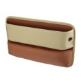 thumbnail image 1 of Relleno de espacio para asiento de coche, organizador multifunción para asiento de coche, consola, bolsillo lateral, caja de almacenamiento, marrón y Beige, 1 of 1