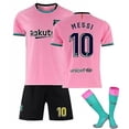 thumbnail image 1 of 21/22 Home Kits de fútbol para niños Camiseta con tiras azules Camiseta de fútbol Traje de entrenamiento Adulto-Messi 10 (ROSA)-20 BmatwkZeng Bmatwe Jersey, 1 of 2