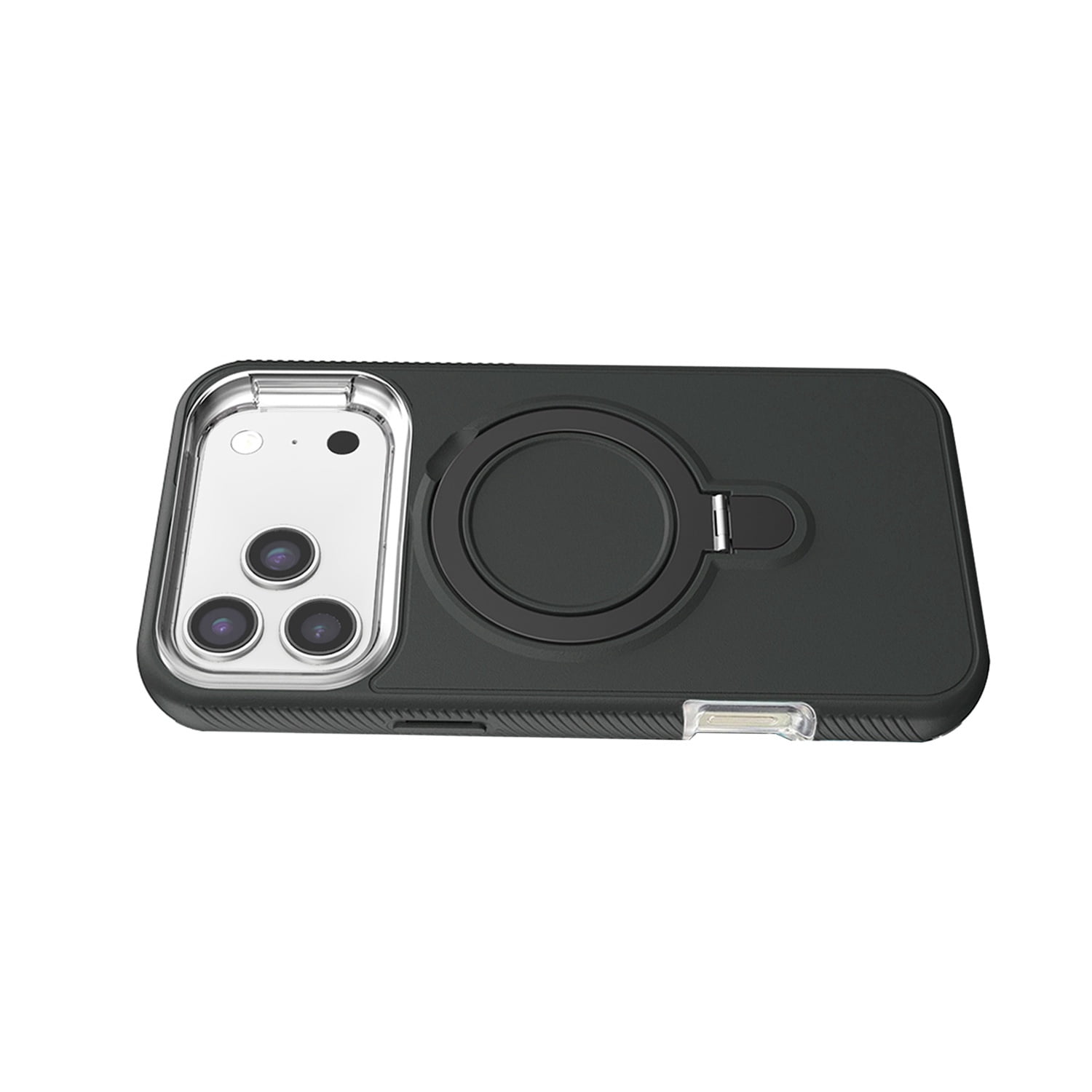 Rugged Defender Case with Hands-Free Stand Support for iPhone 17 Pro Max - Black