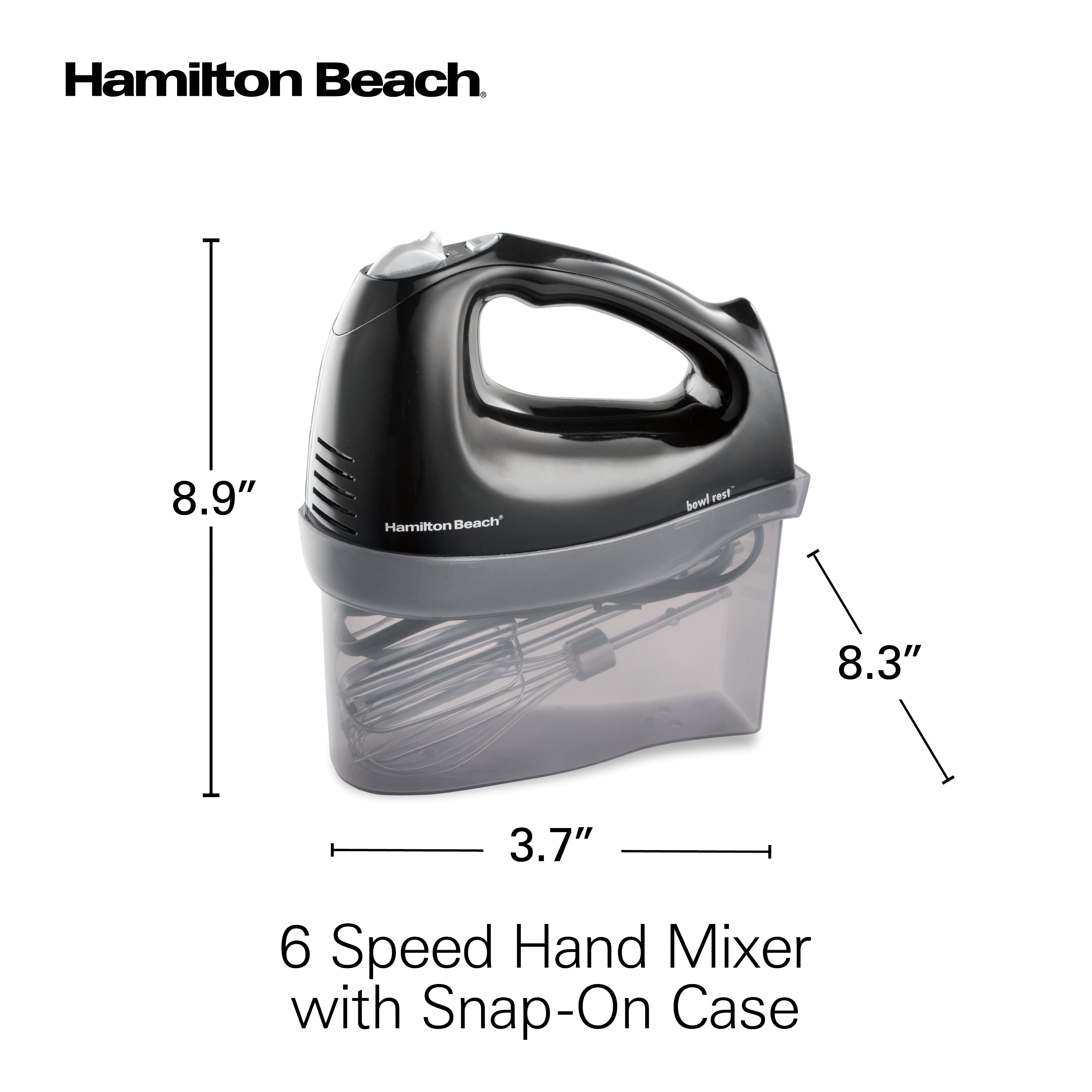 Hamilton Beach 6-Speed Hand Mixer - Black and Stainless - 62648 - 20295581