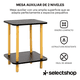 thumbnail image 2 of Mesa Centro Minimalista Madera Lateral Doble Repisa 40cm, 2 of 5
