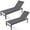 Grey, variant on Costway 2 PCS 6-Position Lounge Chair Chaise Aluminium Adjust Recliner Grey