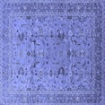 thumbnail image 1 of Ahgly Company Indoor Square Oriental Blue Traditional Area Rugs, 3' Square, 1 of 4