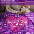 thumbnail image 3 of LHSHID 12th Birthday 12th Birthday Gifts for Girls 12th Birthday Girl Happy 12th Birthday Throw Blankets 40"x50", 3 of 8